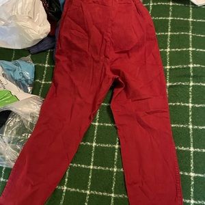 Khaki material Stretch Trousers